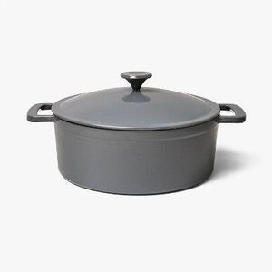 Figmint - 5.5qt Enamel Dutch Oven Stock Pot Gray Eclipse - F Gray